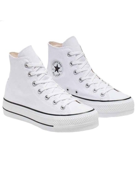 Converse All Star| Comprar Convese de bota blancas de lona y plataforma