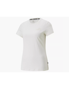 Camiseta Puma ESS+ Embroidery Tee Mujer Blanca | Casual 2