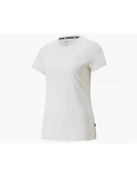 Camiseta Puma ESS+ Embroidery Tee Mujer Blanca | Casual