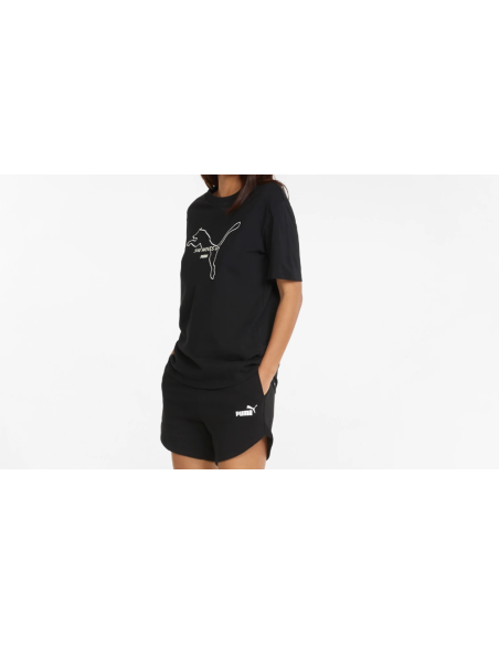 Short Puma ESS High Waist negro mujer | Básico premium