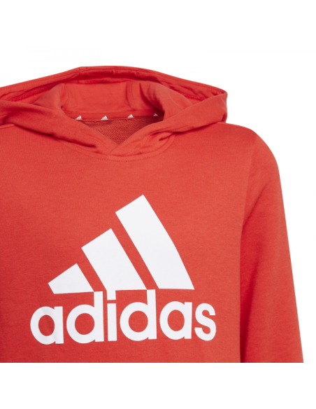 Sudadera Adidas roja niño con capucha
