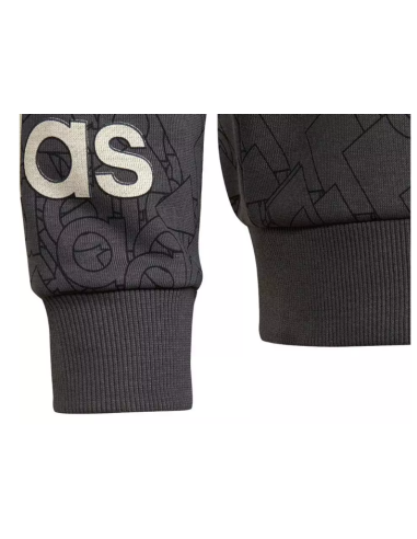 Sudadera Adidas gris niño U BL Logo
