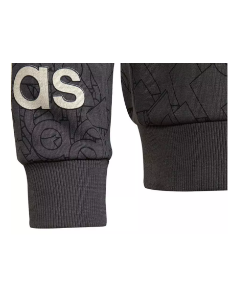 Sudadera Adidas gris niño U BL Logo