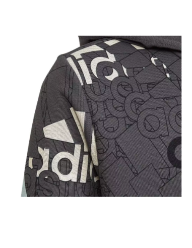 Sudadera Adidas gris niño U BL Logo