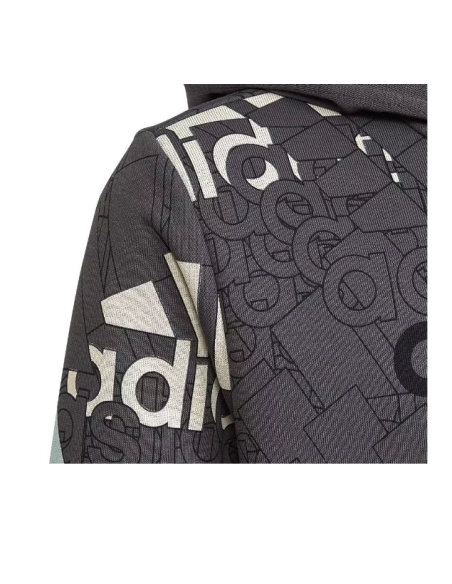Sudadera Adidas gris niño U BL Logo