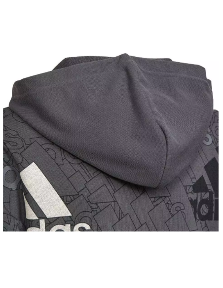 Sudadera Adidas gris niño U BL Logo