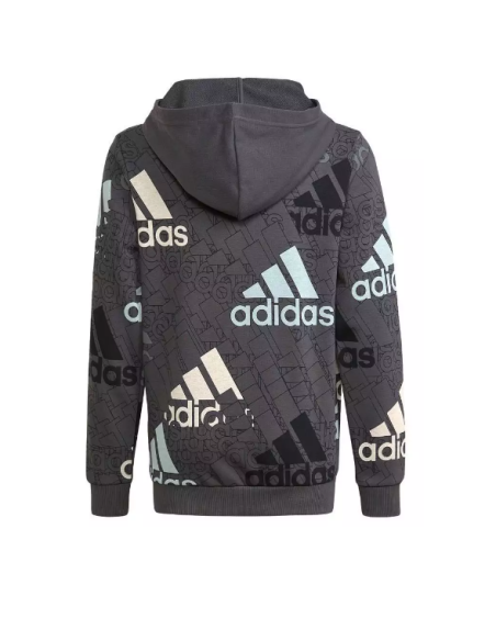 Sudadera Adidas gris niño U BL Logo