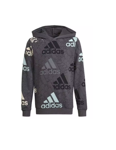Sudadera Adidas gris niño U BL Logo