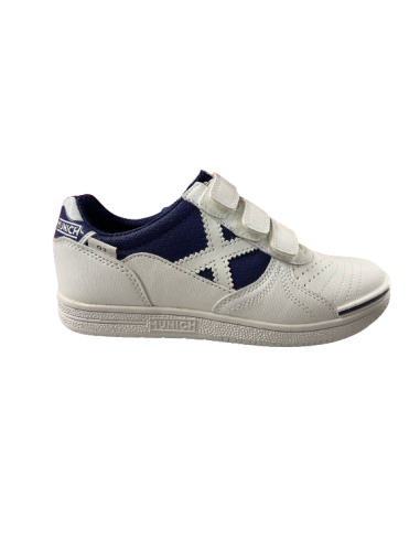 Zapatillas futbito Junior Munich G-3 Blanco y Azul|Comprar zapatillas resisténtes munich