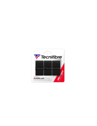 Pack de 3 Sobregrip para raqueta Tecnifibre Players Last de 0,7mm y