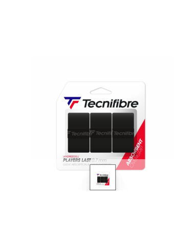 Caja de 12 packs de 3 Sobre Grip para raqueta Tecnifibre Players Last