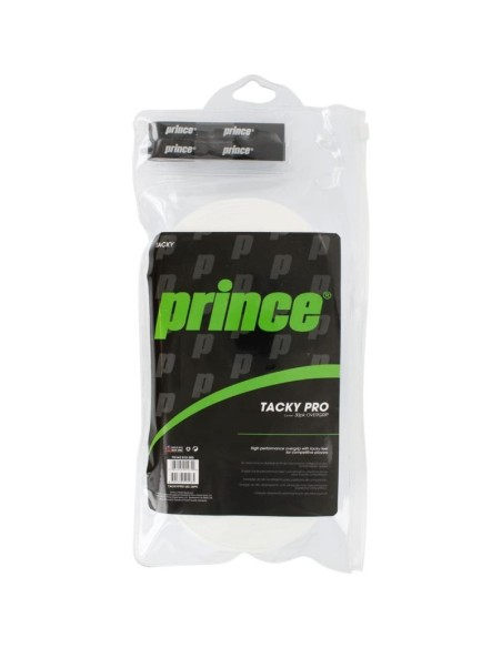 Pack de 2 rollos de 30 sobre grips Prince Tacky Pro de 0,6mm en color