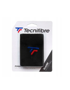 Muñequera Tecnifibre Poignets Wristband en color Negro-54WRXLBLAC
