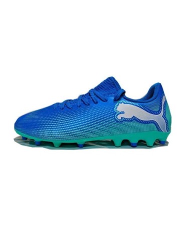 Puma Future 7 Play Mg Azul y Blanco | Botas fútbol