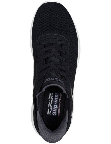 Zapatillas Running Hombre Skechers Slip-Ins Bobs Squad Chaos Negro Comodidad-118312/BLK