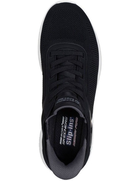 Zapatillas Running Hombre Skechers Slip-Ins Bobs Squad Chaos Negro Comodidad-118312/BLK