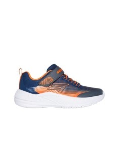 Zapatillas Deportivas Niños Skechers Microspec Advance Naranja/Gris Comodas-403926L/NVOR