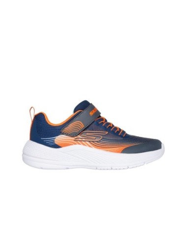 Zapatillas Deportivas Niños Skechers Microspec Advance Naranja/Gris Comodas-403926L/NVOR