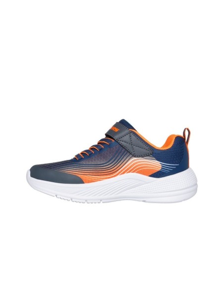 Zapatillas Deportivas Niños Skechers Microspec Advance Naranja/Gris Comodas-403926L/NVOR