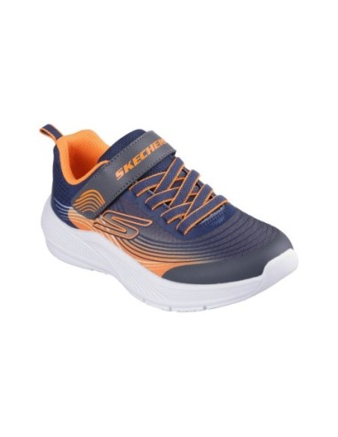 Zapatillas Deportivas Niños Skechers Microspec Advance Naranja/Gris Comodas-403926L/NVOR