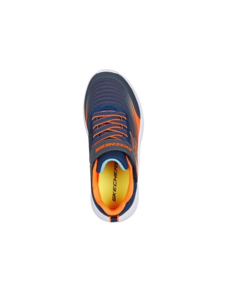 Zapatillas Deportivas Niños Skechers Microspec Advance Naranja/Gris Comodas-403926L/NVOR