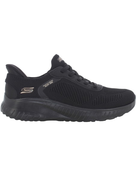 Zapatillas Deportivas Mujer Skechers Slip-Ins Bobs Squad Chaos Current Muse Negro Comodas-117497/BBK