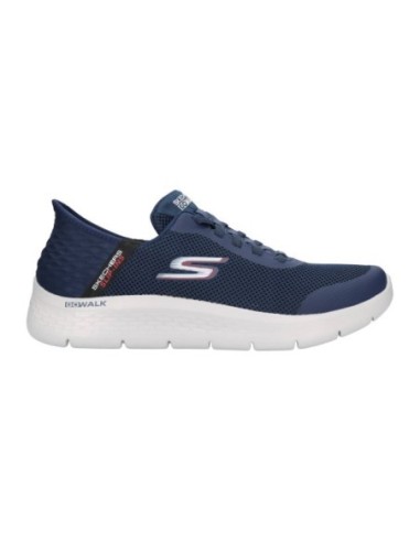 Zapatillas Running Hombre Skechers Slip-Ins Go Walk Flex Hands Up Azul Comodas-216324/NVY