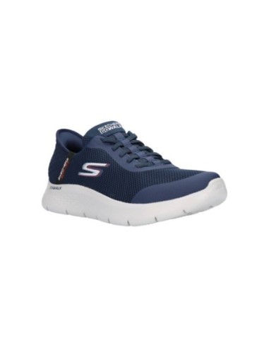 Zapatillas Running Hombre Skechers Slip-Ins Go Walk Flex Hands Up Azul Comodas-216324/NVY