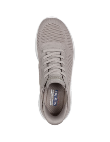 Zapatillas Deportivas Mujer Skechers Slip-Ins Bobs Squad Chaos Current Muse Beige Comodas-117497/TPE