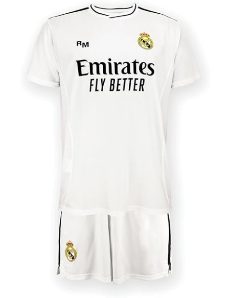 Conjunto Niño Real Madrid 1ª Equipación 24/25 Blanco