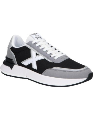 Zapatillas Casual Hombre Munich Versus 97 Negro y Gris Duraderas-4173097
