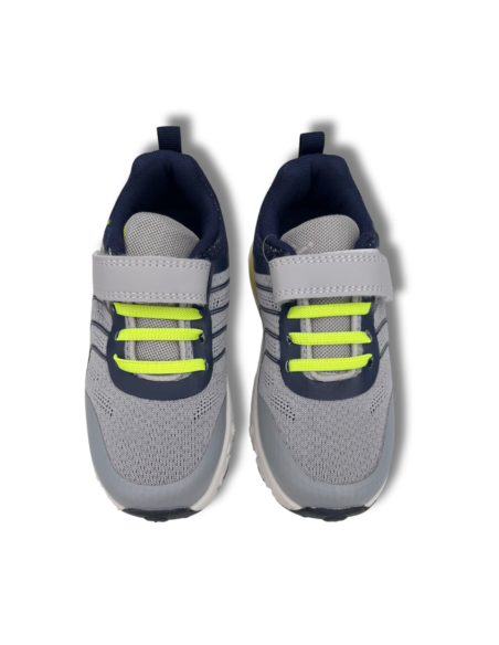 Zapatillas Running Niños J'Hayber Chilor Grey Gris y Azul Resistentes-ZN582064-28