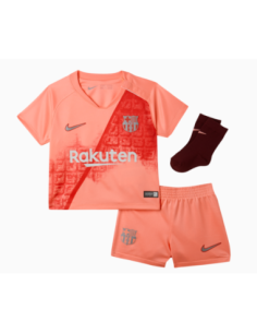 Equipación Fútbol Niños Nike FC Barcelona Salmón Transpirable-919341-694