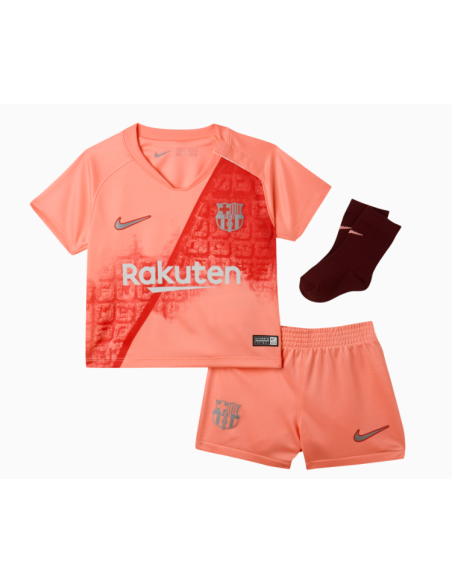 Equipación Fútbol Niños Nike FC Barcelona Salmón Transpirable-919341-694