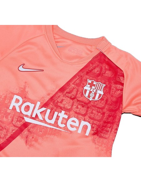 Equipación Fútbol Niños Nike FC Barcelona Salmón Transpirable-919341-694