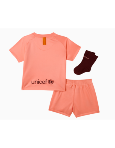 Equipación Fútbol Niños Nike FC Barcelona Salmón Transpirable-919341-694