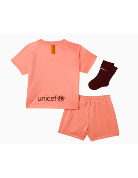 Equipación Fútbol Niños Nike FC Barcelona Salmón Transpirable-919341-694