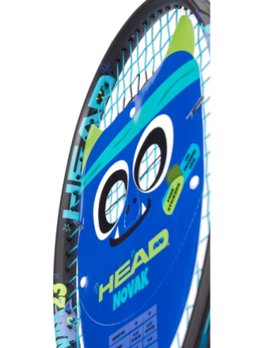 aqueta de Tenis Encordada Para Niños (De 6 a 8 Años) Head Novak Junior 23 Pulgadas Color Negro y Azul-235014