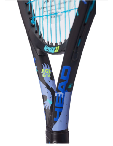 aqueta de Tenis Encordada Para Niños (De 6 a 8 Años) Head Novak Junior 23 Pulgadas Color Negro y Azul-235014
