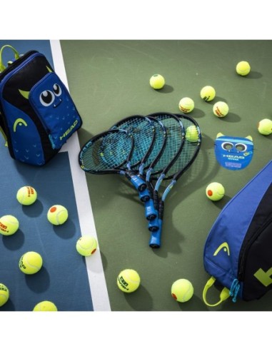 aqueta de Tenis Encordada Para Niños (De 6 a 8 Años) Head Novak Junior 23 Pulgadas Color Negro y Azul-235014