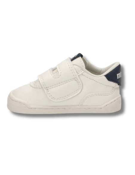 Zapatillas Casual Infantil Mustang 48909 Respetuoso Blanco y Marino Ligero- C55158