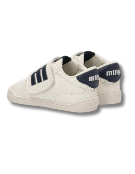 Zapatillas Casual Infantil Mustang 48909 Respetuoso Blanco y Marino Ligero- C55158