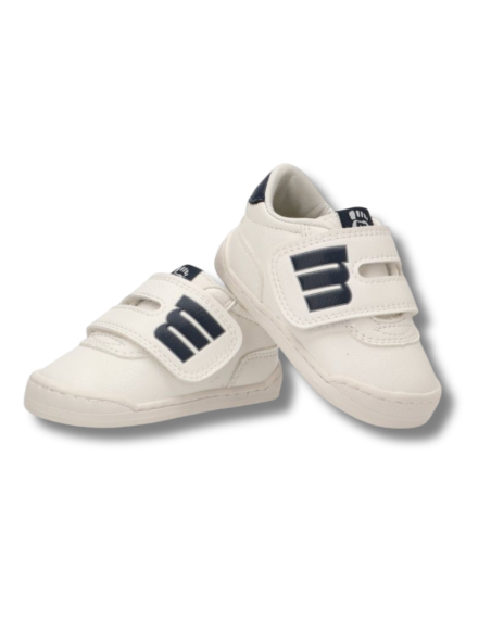 Zapatillas Casual Infantil Mustang 48909 Respetuoso Blanco y Marino Ligero- C55158