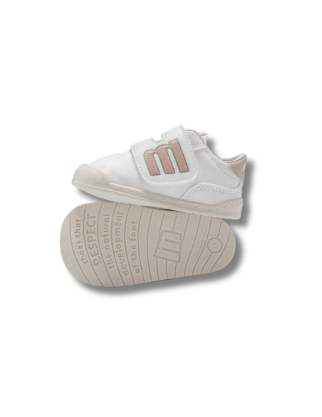 Zapatillas Casual Infantil Mustang 48909 Respetuoso Blanco y Nude Ligero- C55159