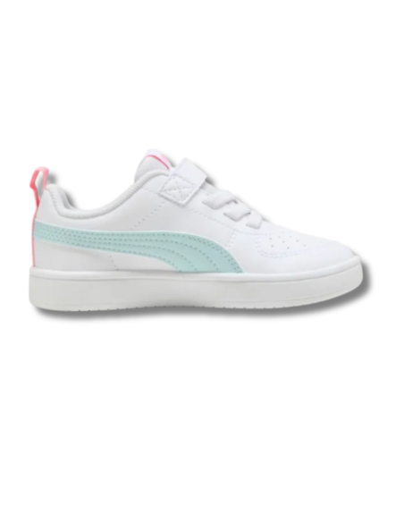 Zapatillas Casual Niño Puma Rickie AC+ PS Blanco y Azul Celeste Comodas- 385836-42