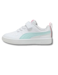 Zapatillas Casual Niño Puma Rickie AC+ PS Blanco y Azul Celeste Comodas- 385836-42 2