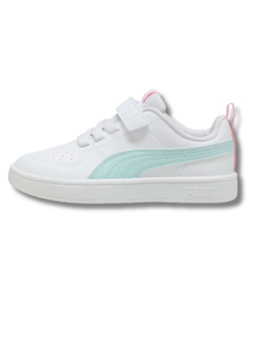 Zapatillas Casual Niño Puma Rickie AC+ PS Blanco y Azul Celeste Comodas- 385836-42