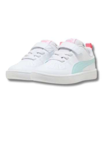 Zapatillas Casual Niño Puma Rickie AC+ PS Blanco y Azul Celeste Comodas- 385836-42