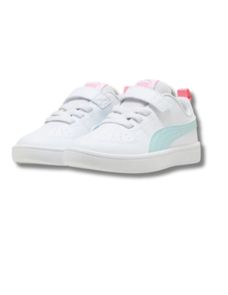 Zapatillas Casual Niño Puma Rickie AC+ PS Blanco y Azul Celeste Comodas- 385836-42
