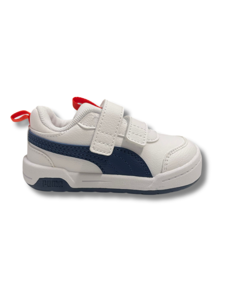 Zapatillas Casual Infantil Puma Multiplex Blancas-Marino Ligeras- 312151-04